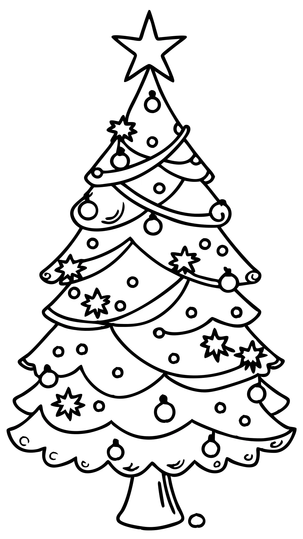 pages à colorier des images d’arbre de Noël